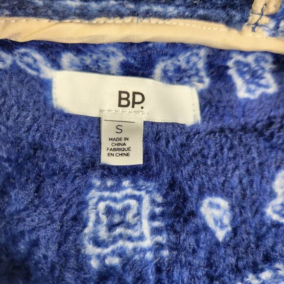 BP Bandana Print Fleece Zip Front Hooded Jacket Small NWT - Picture 5 of 10